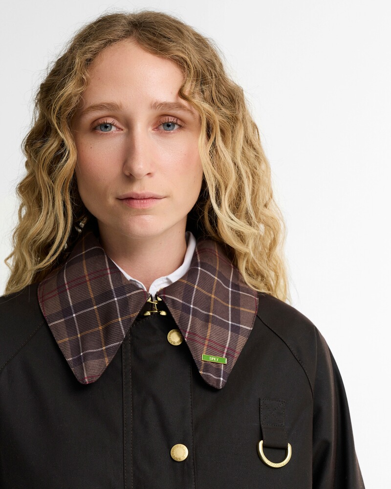 Wachsjacke Icons Tartan Collar Spey, Barbour