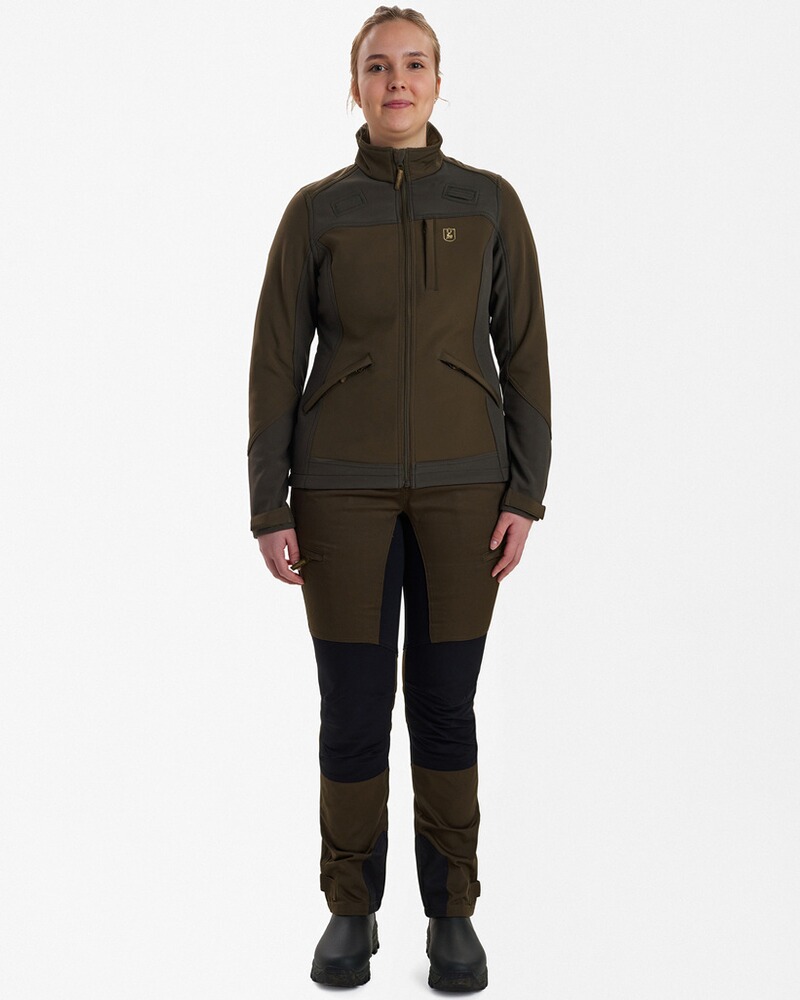 Da.Softshelljacke Roja braun-oliv,Gr.48