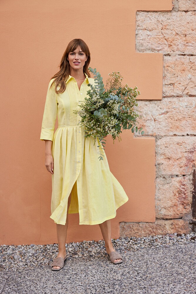 Leinenkleid mit Biesen, HIGHMOOR