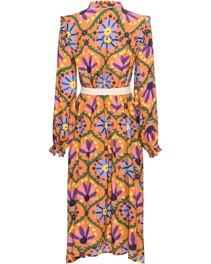 Midi-Kleid mit floralem Allover-Print, farm um's herz