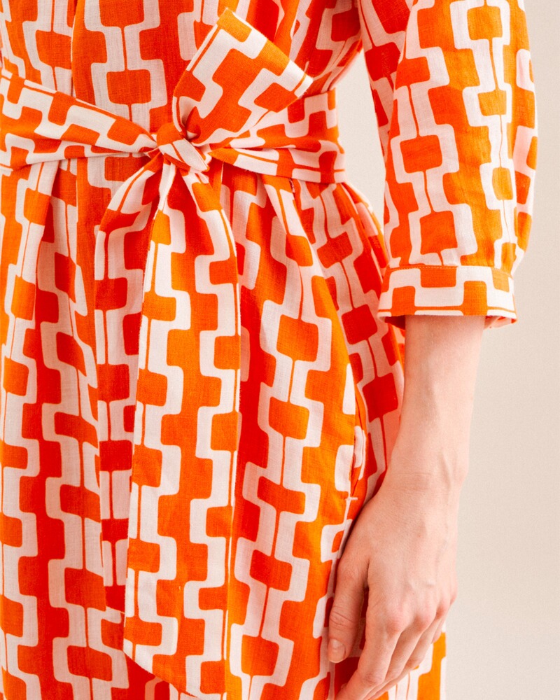 Seid. Tunikakleid orange-gem., UTG