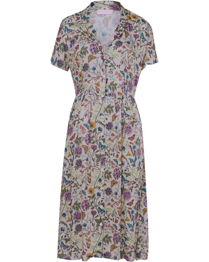 Halbarm-Kleid mit Druck