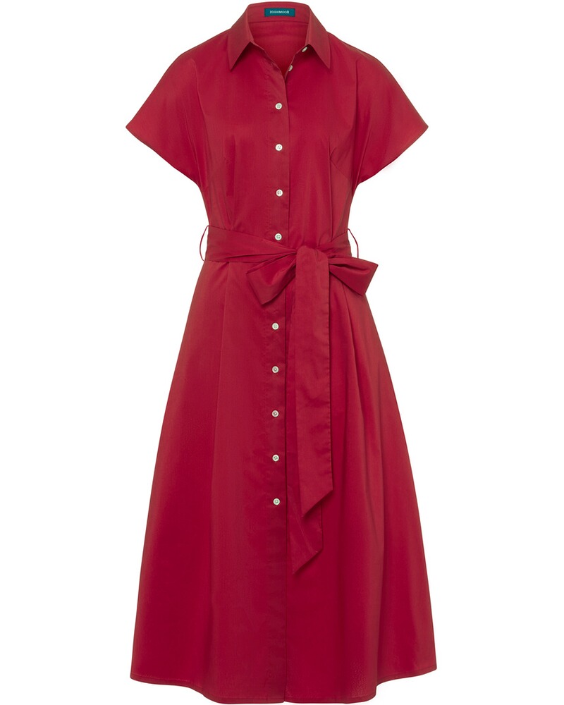 Midi-Kleid mit Stoffgürtel