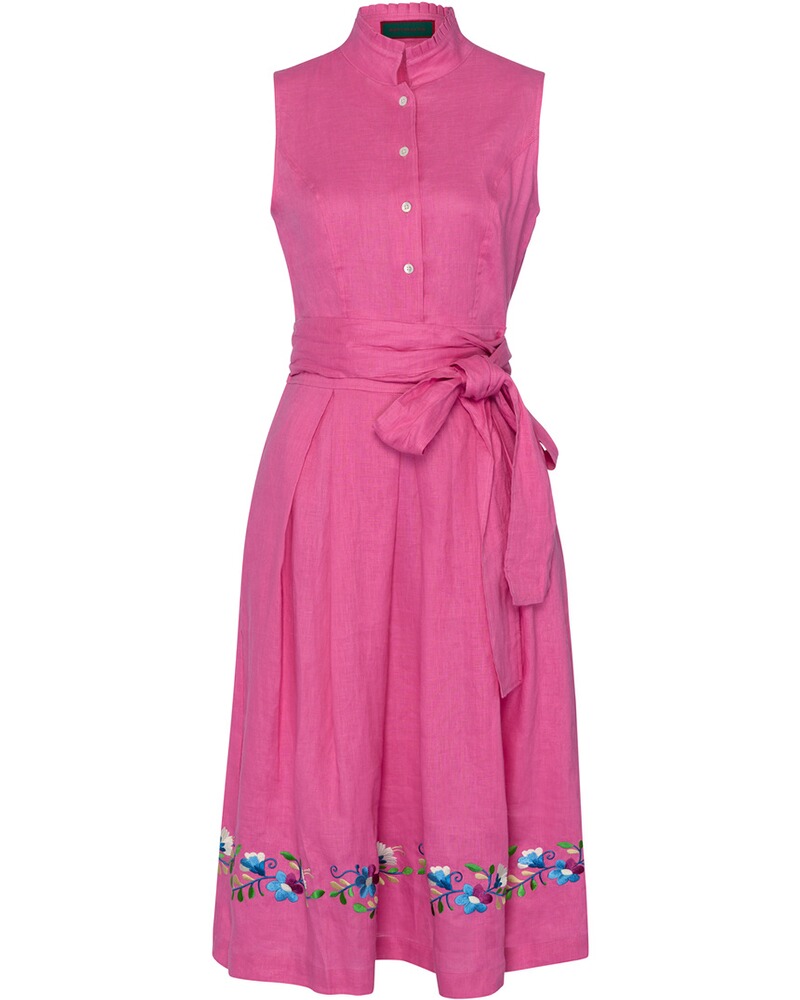 Leinenkleid mit Blumen