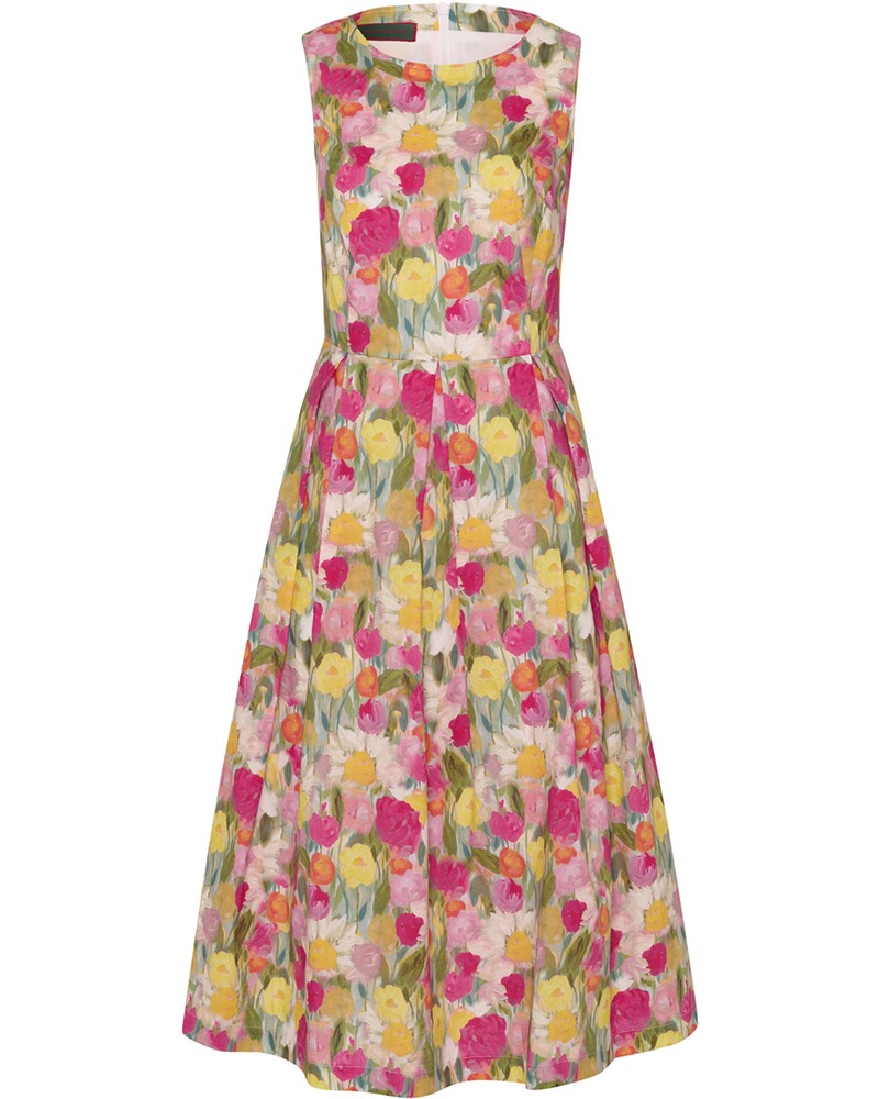 Ärmelloses Kleid mit Blumen