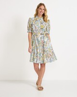 Paisley-Halbarmkleid, White Label