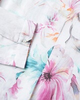 Leinenkleid mit Blumendruck, Clarina