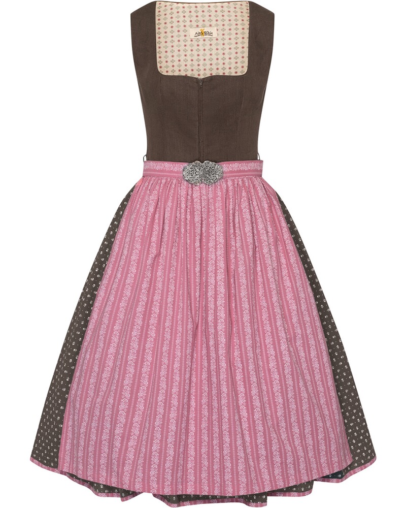 Midi Dirndl mit Reissverschluss