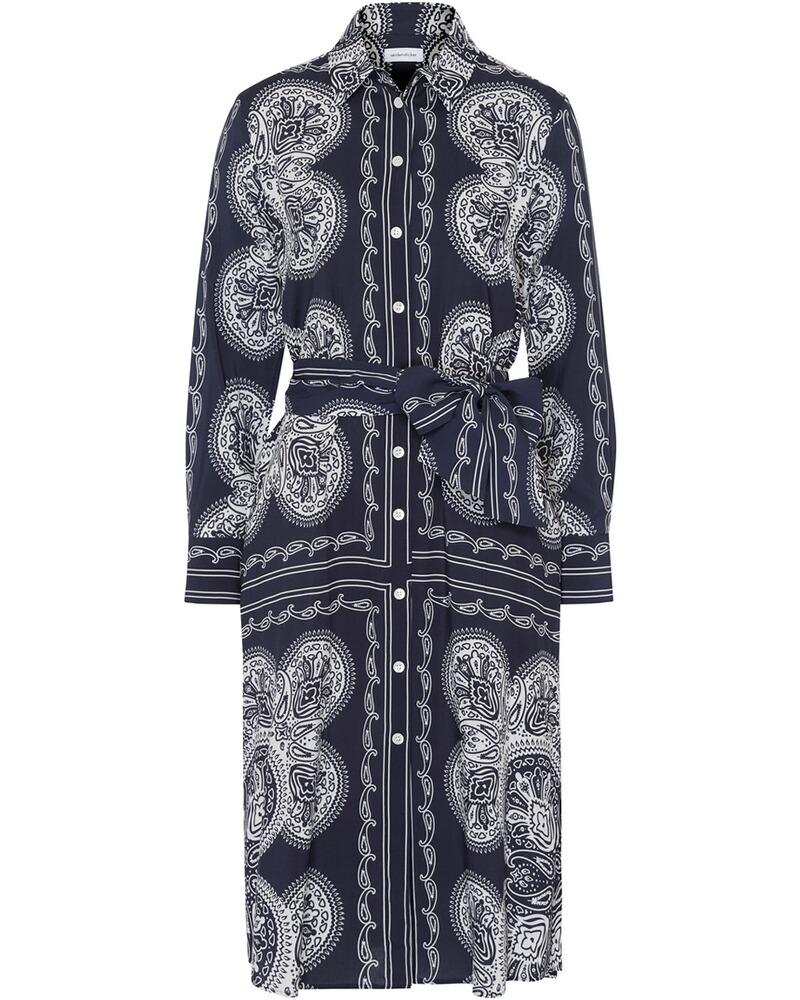 Hemdblusenkleid mit Paisley-Muster