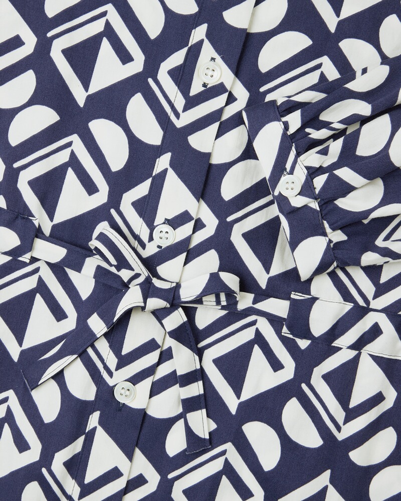 Hemdblusenkleid mit Print, POLICELAND