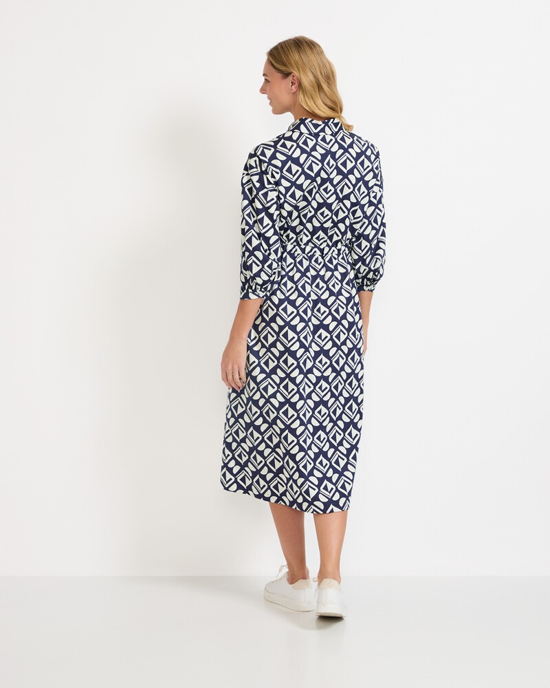 Hemdblusenkleid mit Print, POLICELAND