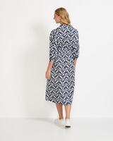 Hemdblusenkleid mit Print, POLICELAND