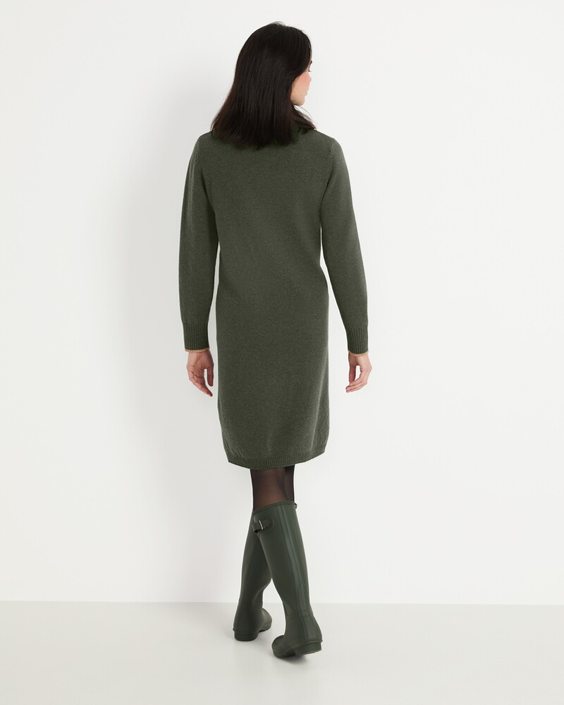 Strickkleid mit Hundemotiv, Brigitte von Schönfels