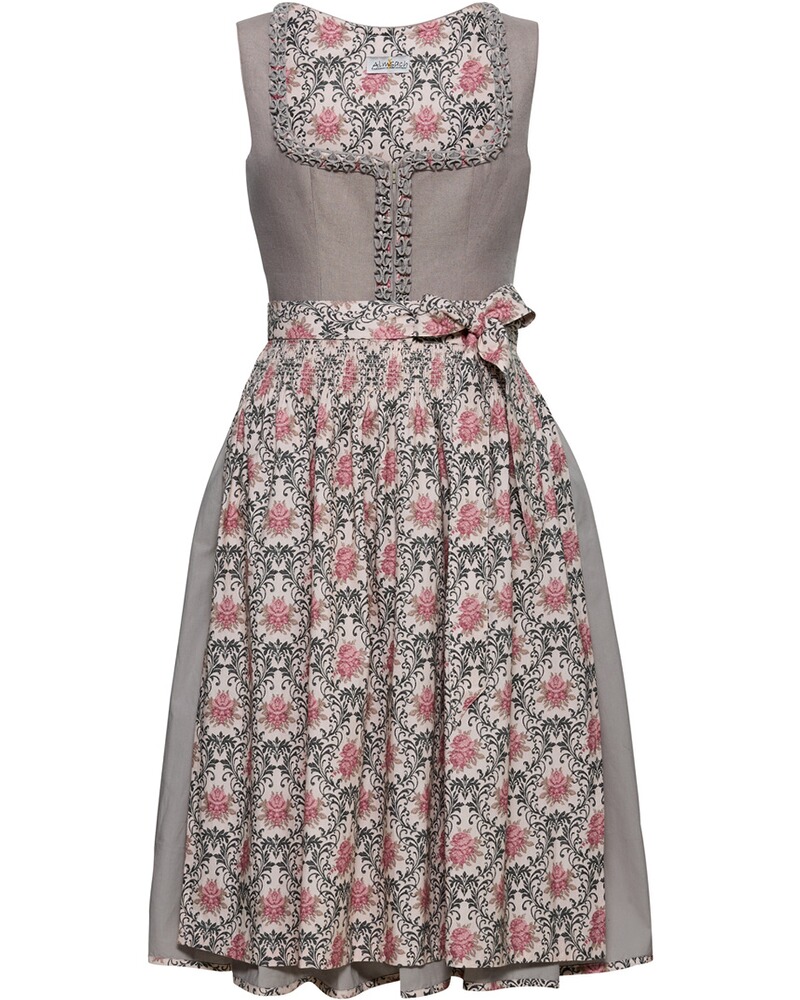 Midi Dirndl mit Rosenprint