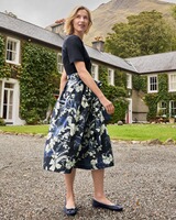 Kleid mit floralem Rock, HIGHMOOR