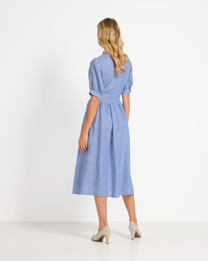 Hochgeschlossenes Leinenkleid, REITMAYER