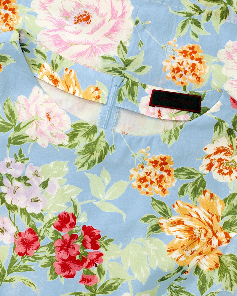 Geblümtes Halbarm-Kleid, REITMAYER