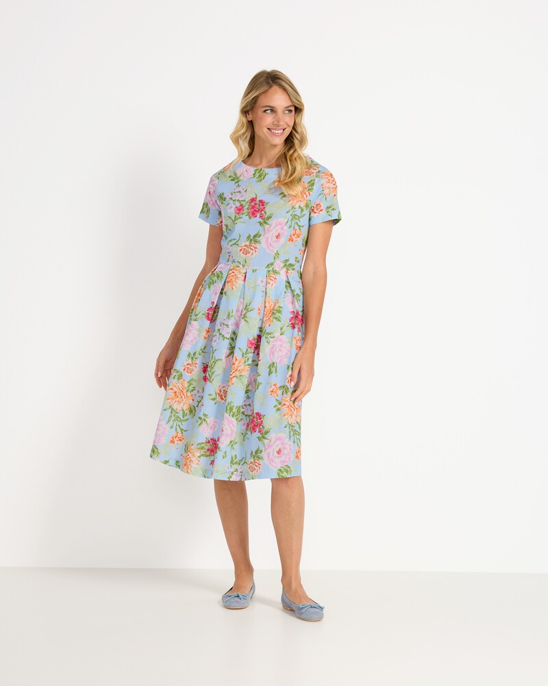 Geblümtes Halbarm-Kleid, REITMAYER