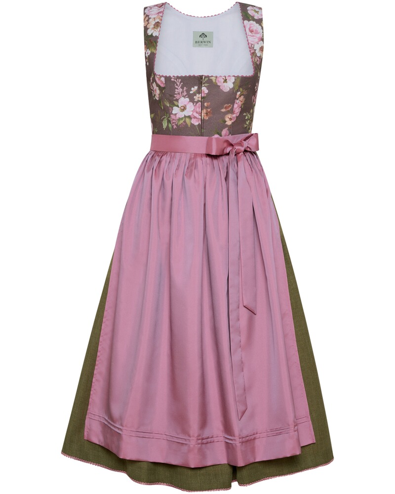 Midi-Dirndl mit Blumenmuster
