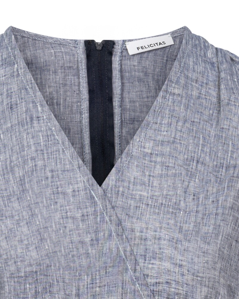 Leinen-Wickelkleid Kari, FELICITAS