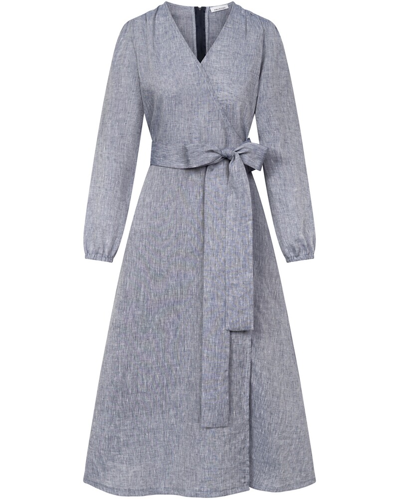 Leinen-Wickelkleid Kari