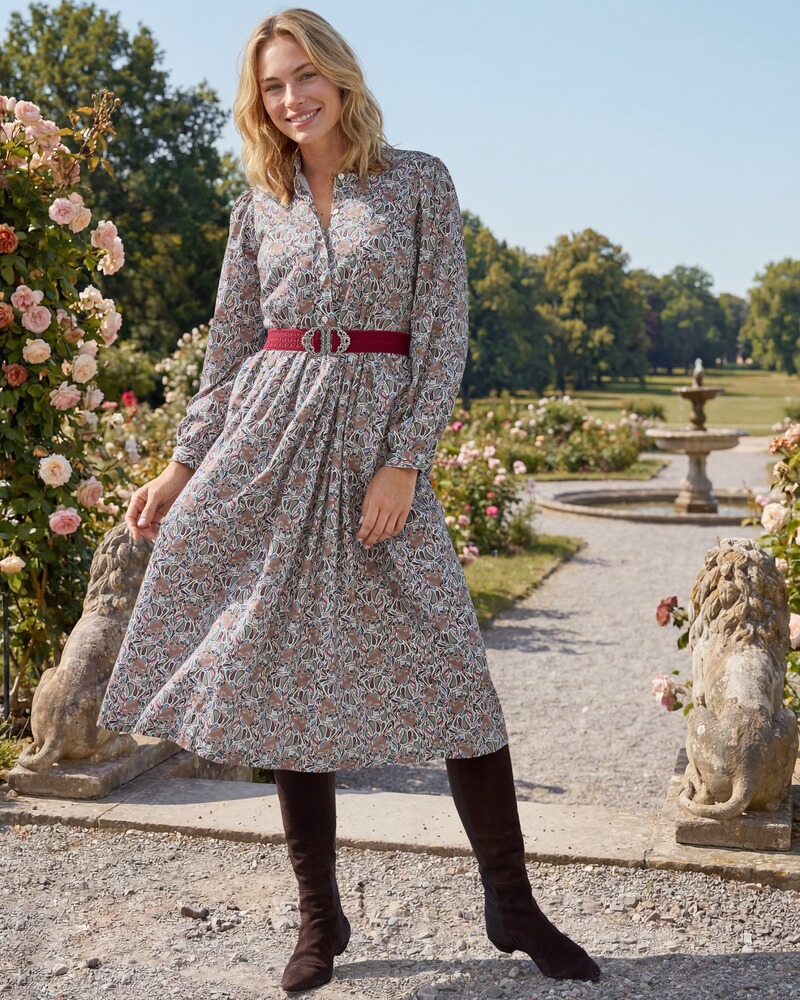 Druckkleid aus Baumwollsatin, REITMAYER