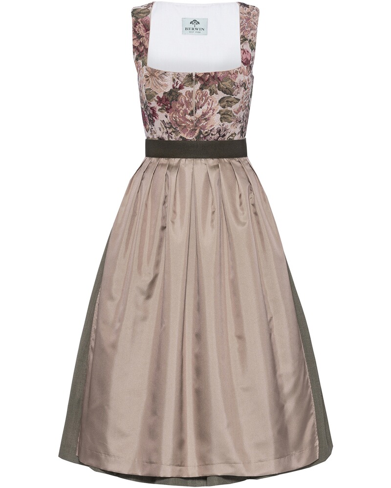 Langes Dirndl mit Jacquard-Mieder