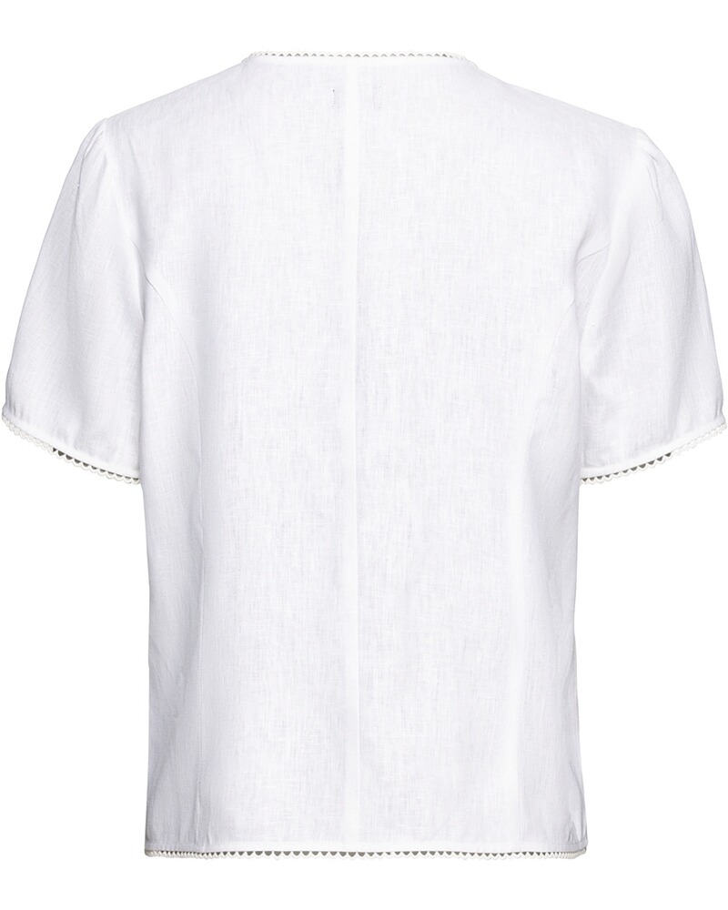 Leinenbluse mit Spitzenkante, Luis Steindl