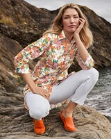 Lange Bluse mit Blumenmuster, HIGHMOOR
