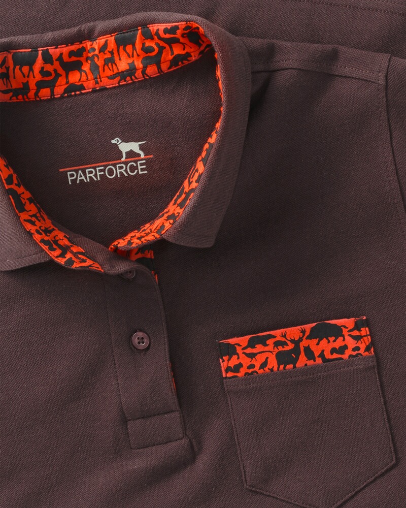 Damen Poloshirt Waldtier-Detail, Parforce Essential