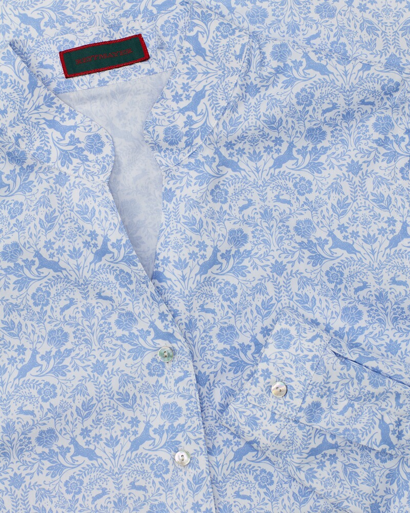 Popeline-Bluse mit Print, REITMAYER