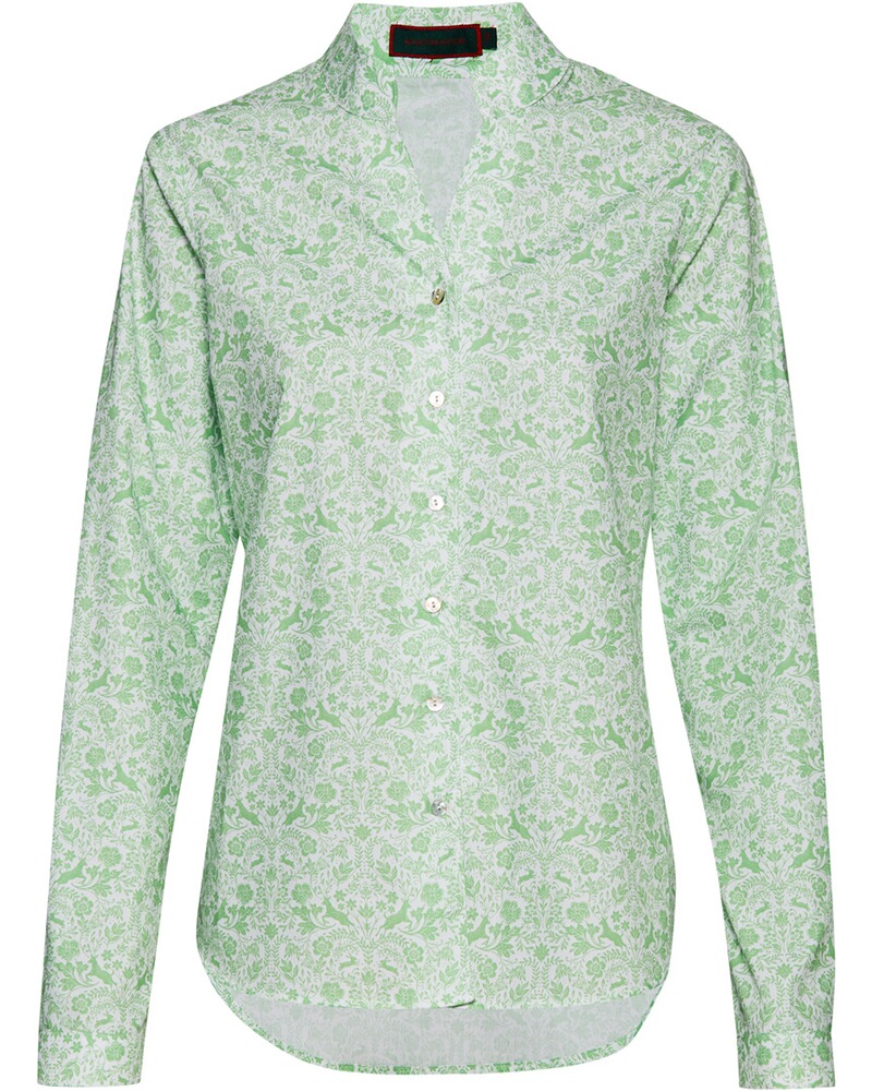 Popeline-Bluse mit Print