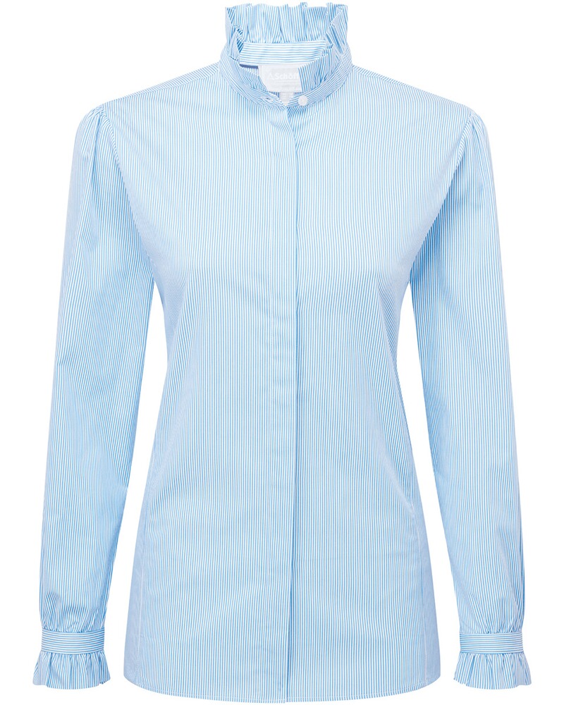 Stehkragen-Streifenbluse Fakenham