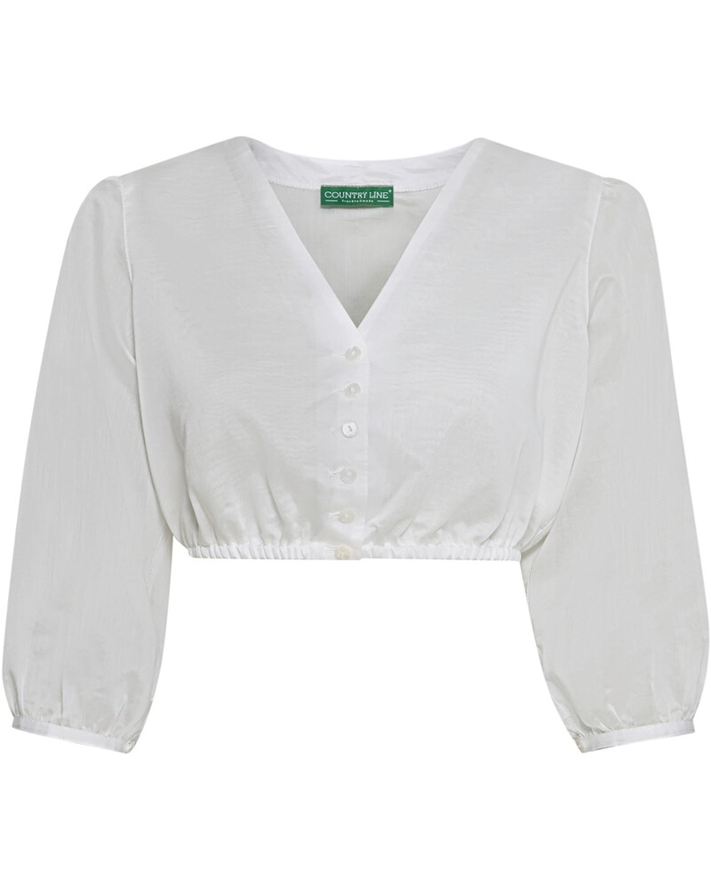 Dirndlbluse mit V-Ausschnitt