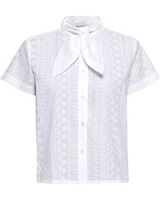 Kurzarm-Stehkragenbluse Beline, FELICITAS