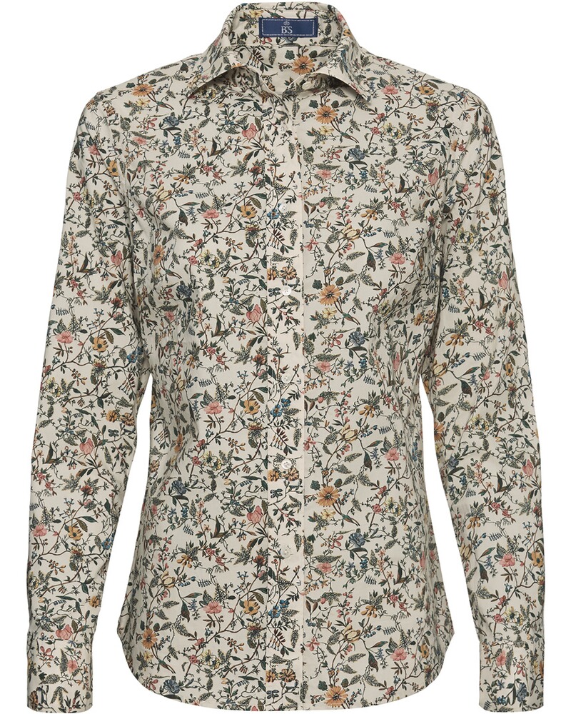 Popeline-Bluse mit Blumenmuster