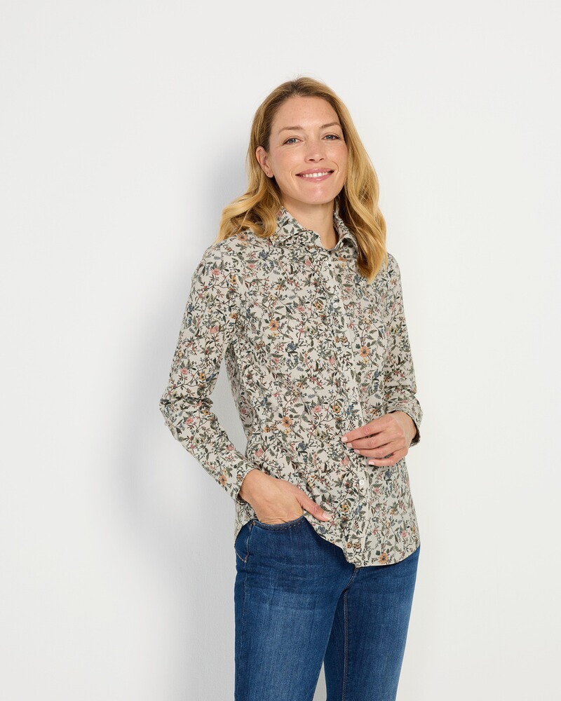Popeline-Bluse mit Blumenmuster, Brigitte von Schönfels