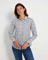 Popeline-Blumenbluse mit Hirschen, Luis Steindl