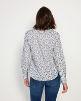 Popeline-Blumenbluse mit Hirschen, Luis Steindl