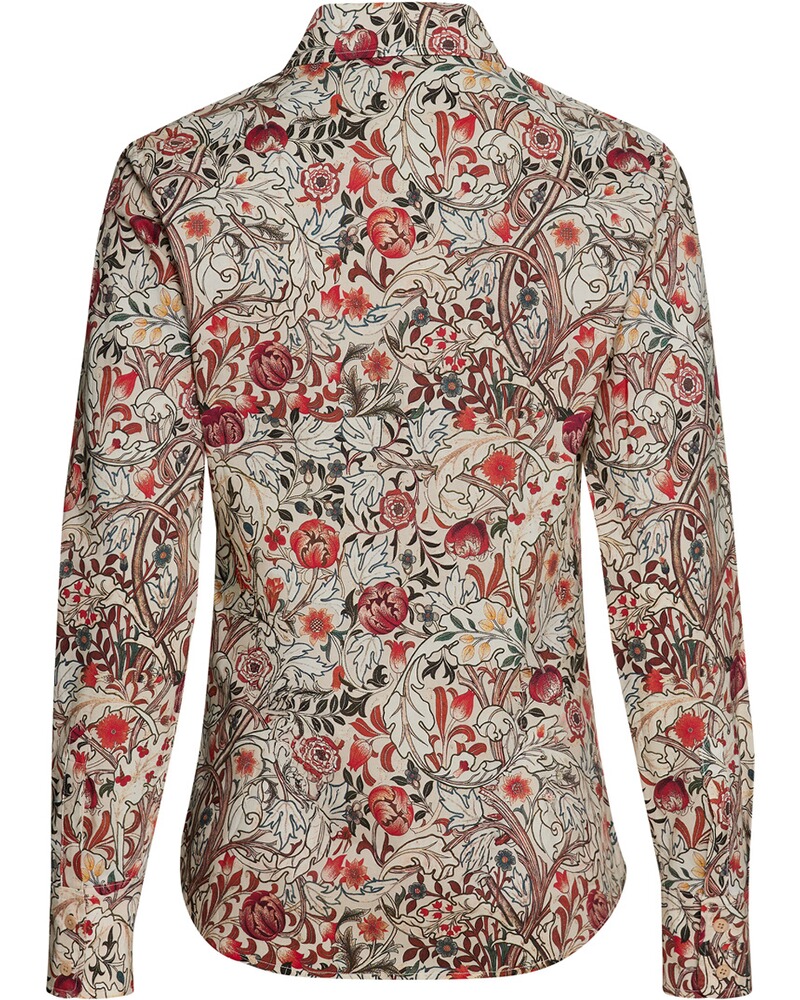Popeline-Bluse mit Druck, Luis Steindl
