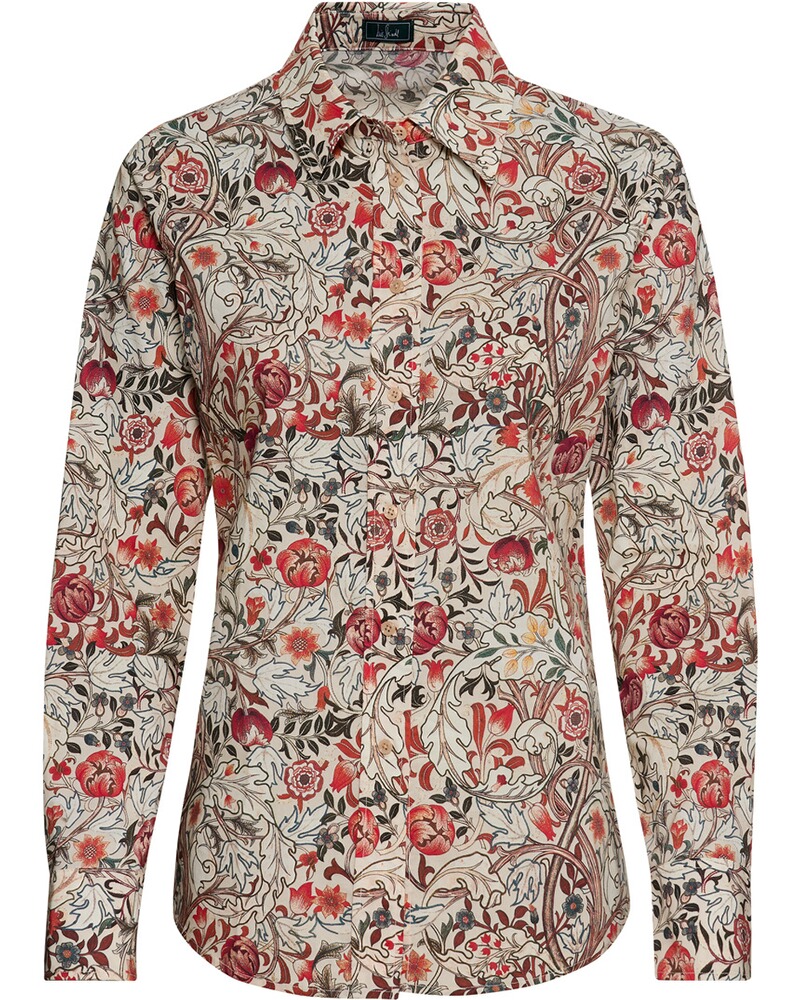 Popeline-Bluse mit Druck