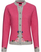 Linksstrickjacke mit Blümchen, Luis Steindl