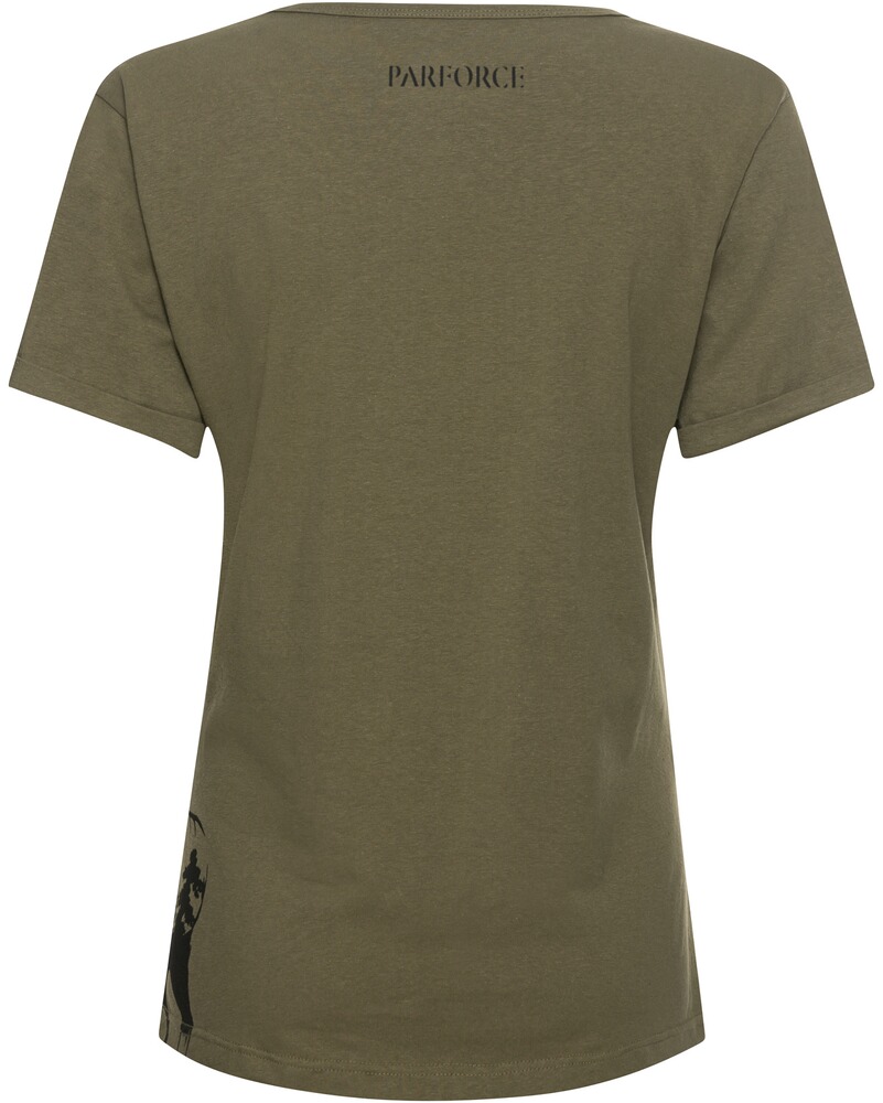 Damen T-Shirt Hirsch-Print, Parforce Essential