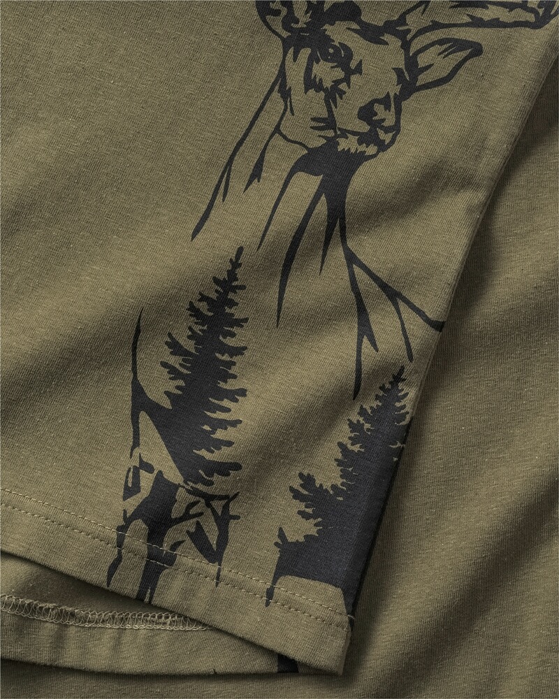 Damen T-Shirt Hirsch-Print, Parforce Essential