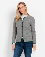 Linksstrickjacke mit Blumenstick, REITMAYER
