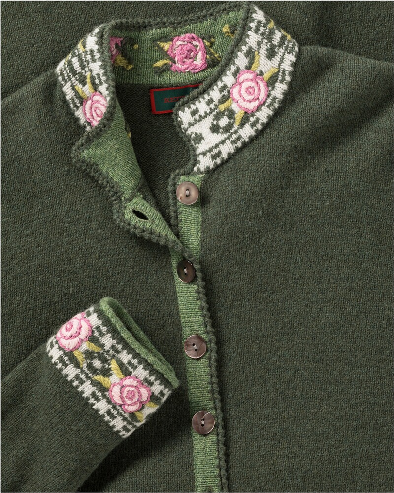 Lange Strickjacke mit Jacquard-Muster, REITMAYER