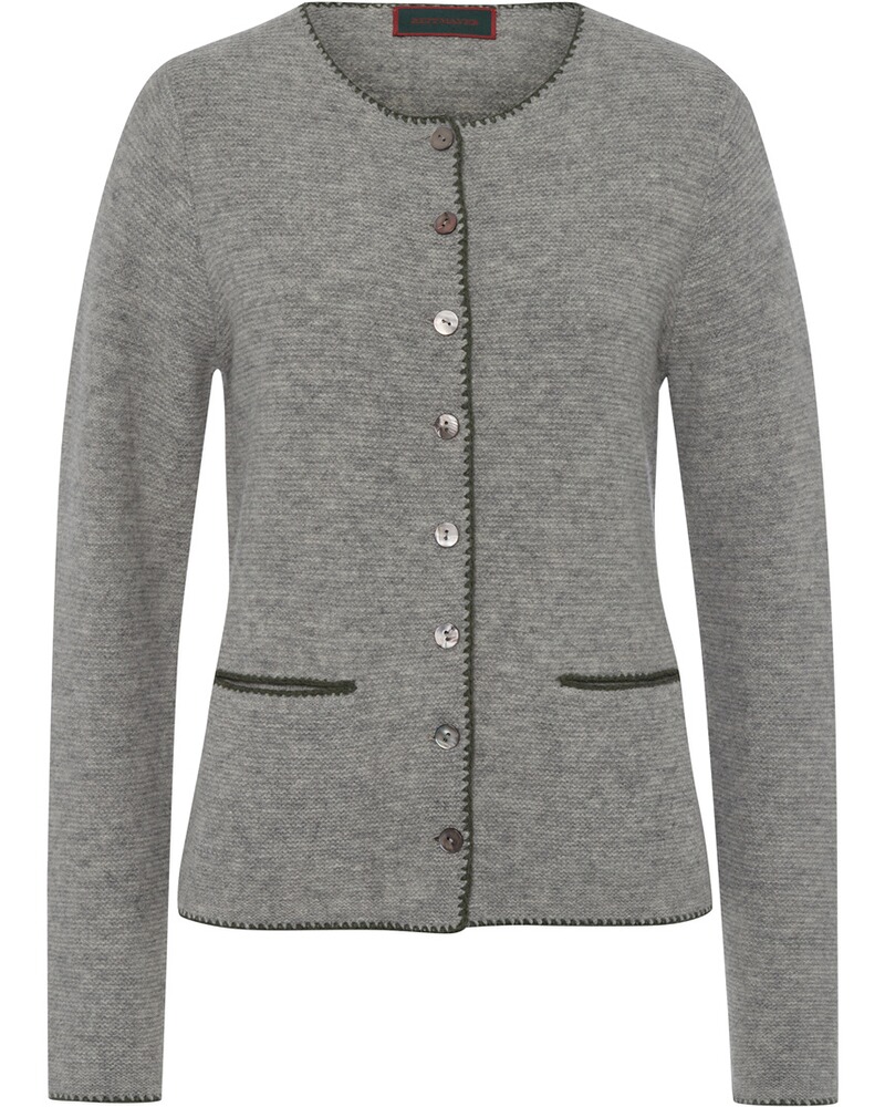 Strickcardigan mit Rückenstickerei
