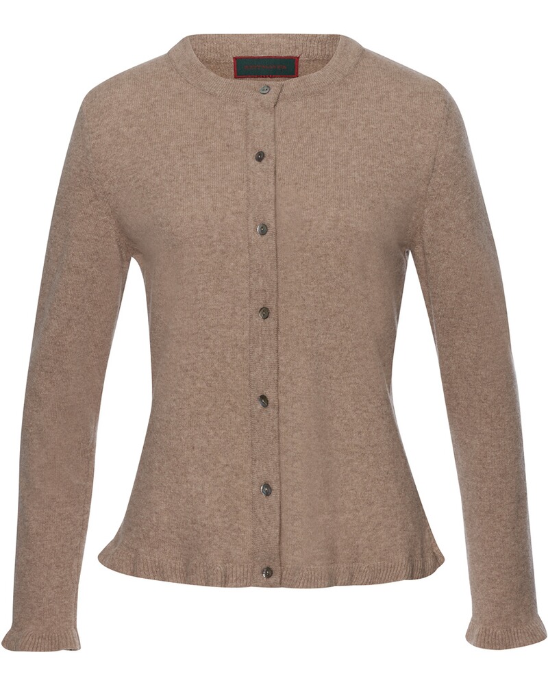 Cardigan mit Rüschenkante