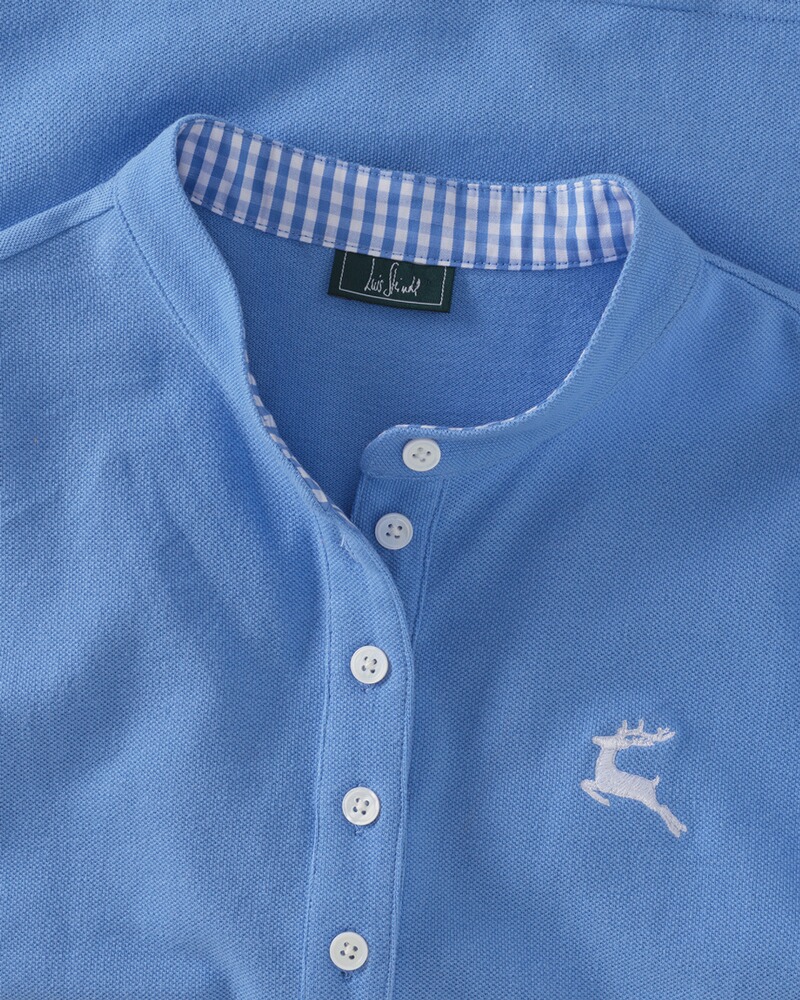 Piqué-Shirt mit Vichykaro-Details, Luis Steindl