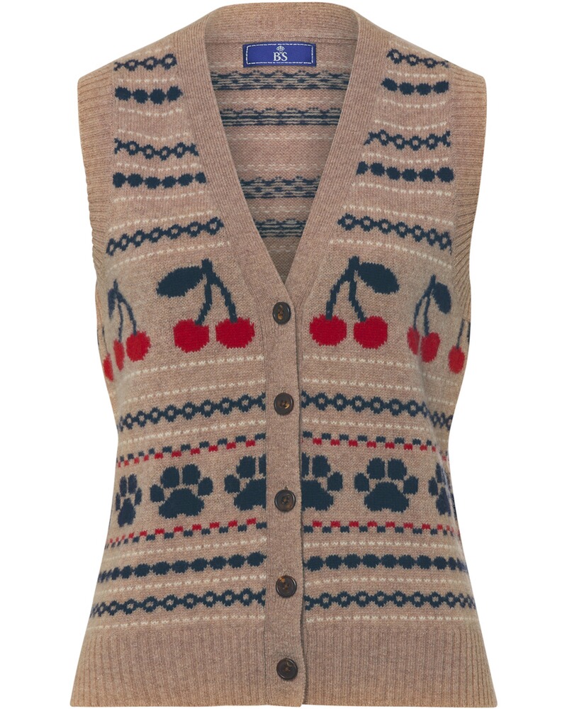 Jacquard-Strickweste